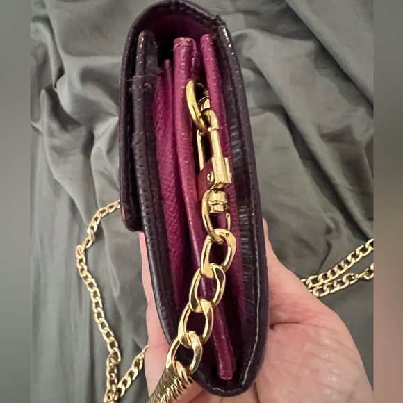 Louis Vuitton epi plum color wallet with chain - Picture 13 of 14